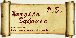 Margita Daković vizit kartica